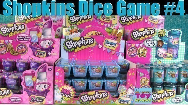 'Shopkins Dice Game Opening Season 1 2 3 4 Food Fair Fashion Spree Opening | PSToyReviews'