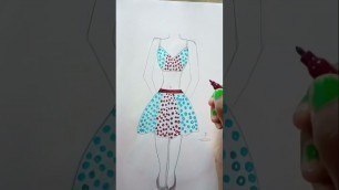 'How to draw a beautiful girl dress design drawing ll fashion drawing ll drawing ll Drawing Tutorial'