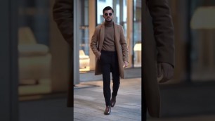 'Classy Winter Outfit For Men // How to Style Trench Coat // Men\'s lookbook'