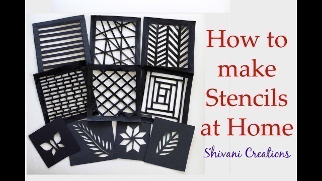 'How to make Stencils at Home/ Handmade Stencils for Craft'