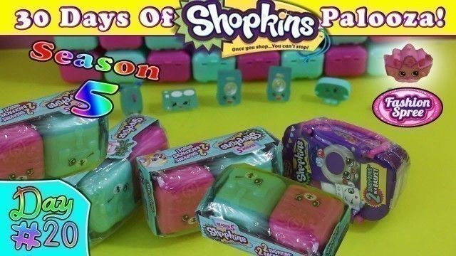 'Shopkins Palooza #20 - Season 5 Blind Baskets + Fashion Spree Blind Bags Opening Unboxing | Shopking'