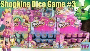 'Shopkins Game #3 Dice Challenge | Season 1 2 3 4 Food Fair Fashion Spree Unboxing | PSToyReviews'