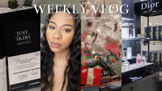 'WEEKLY VLOG | JUST4KIRA REVIEW, FASHION NOVA HAUL, CHRISTMAS SHOPPING, GIRLS NIGHT OUT | VLOGMAS'