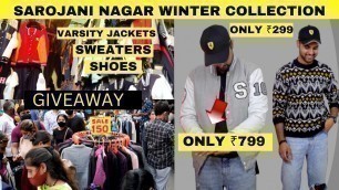 'Sarojini Nagar Men\'s Winter Collection | Men\'s Varsity Jacket & Sweaters in Sarojini Market'