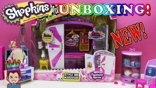 'Shopkins - STYLE ME WARDROBE - New 2016 Fashion Spree Playset! Unboxing & Review!'