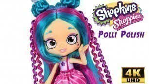 'SHOPKINS SHOPPIES POLLI POLISH DOLL REVIEW & SUPER SHOPPER PACK FASHION SPREE TOYS'