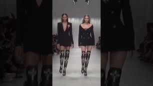 'Gigi Hadid and Binx Walton walks for Versace SS18 fashion show #gigihadid #versace #catwalk #runway'