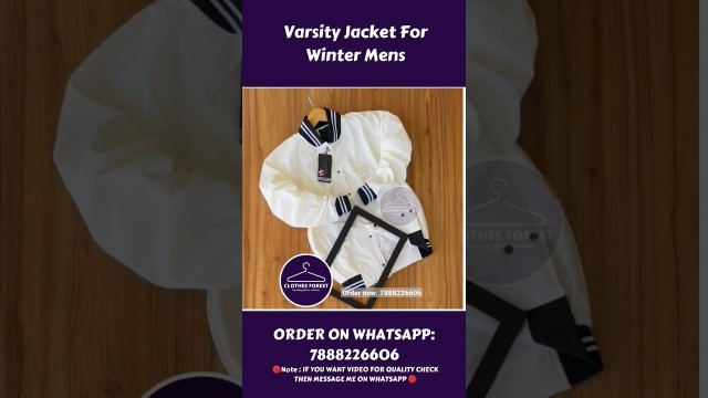 'Varsity Jacket For Winter Mens #jacketsformen #jacketfashion#jacketwinter#winterfashion#winterwear'