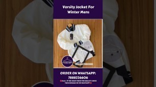 'Varsity Jacket For Winter Mens #jacketsformen #jacketfashion#jacketwinter#winterfashion#winterwear'