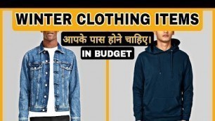 'Top 7 Winter Clothing Items | Best Winter Clothing Items For Men & Boys | Men\'s Fashion | हिंदी में'
