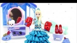 'shopkins moose toys La reine des neiges   fashion spree robe playdoh dress| ألعاب بنات ملكة الثلج'