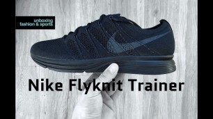 'Nike Flyknit Trainer ‘Triple Black’ | UNBOXING & ON FEET | fashion shoes | 2018 | 4K'