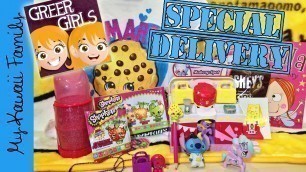 'Special Delivery GreerGirls Shopkins Surprise Package!! Blind Bags Shopkins Makeup Spot'