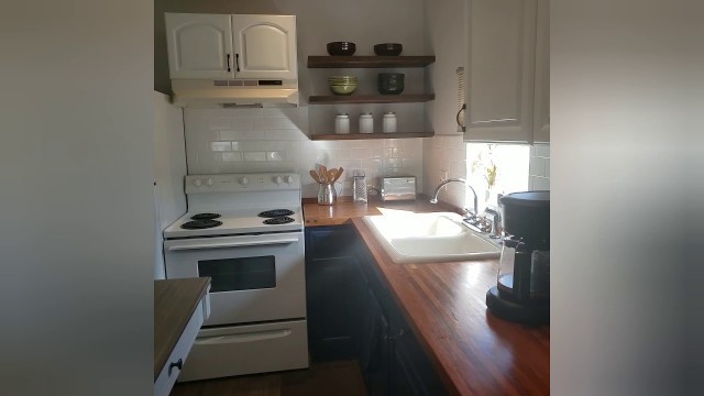 'Mobile home kitchen/living room REVEAL! (Mobile home renovation 35)'