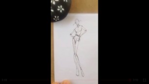 'Fashion sketch tutorial by ZEYNEP DENIZ-fashion figure croquie/quick sketch2'