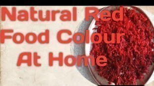 'Natural Red Food Colour At Home'