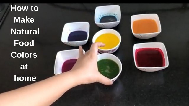 'How to Make Natural Food Colors at home'