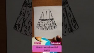 'Easy designing sketch tutorial / fashion sketch for beginners #artist #fashionsketchlove #shorts'