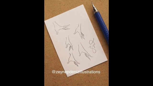 'Fashion sketch tutorial by ZEYNEP DENIZ-fashion hands'