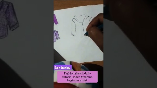 'fashion sketch daily tutorial video | drawing in fashion illustration #arts #fashiondesign #shorts'