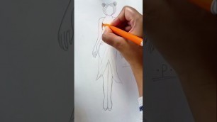 'Dress Design Drawing Tutorial ll Fashion Drawing Tutorial ll Pencil Drawing ll Drawing Tutorial'