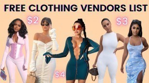 'FREE WHOLESALE CLOTHING VENDORS LIST | START YOUR OWN ONLINE BUSINESS !!!'