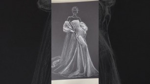 'How To Sketch Fashion Designs On Black Paper With Pastel Pencils'