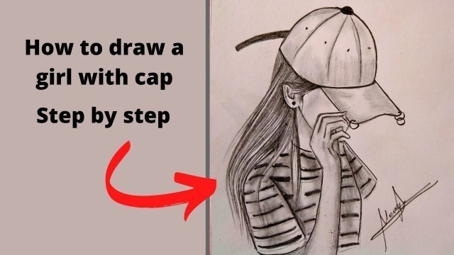 'How to draw a girl with cap ¦ Girl drawing easy step by step ¦ Beautiful girl drawing for biginners'