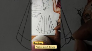 'fashion drawing sketch #sketchingarts#fashiondraw#designing#sketching #sketcheasy#drawtoeasy#shorts'