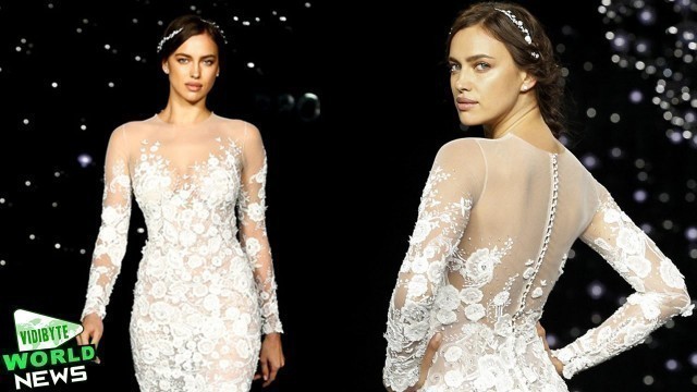 'Irina Shayk looks sensational in lace wedding dress'