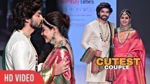 'Gurmeet Choudhary Kiss Debina Bonnerjee during Ramp Walk | Bombay Times Fashion Week 2021'