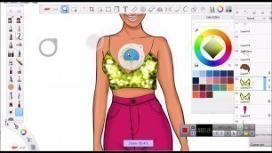 'Fashion Illustration: how to draw a sequin fabric Digital Fashion'