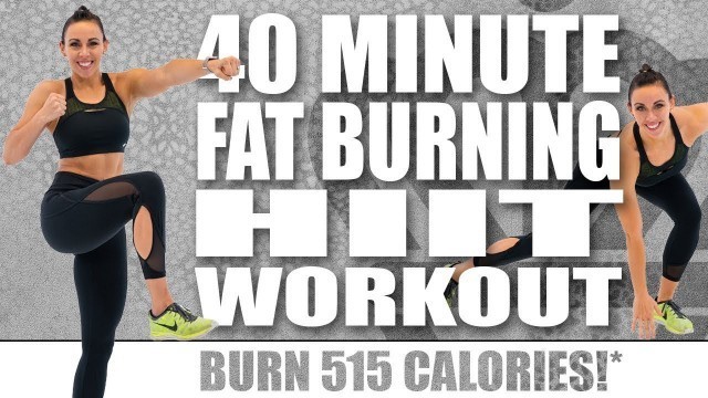 '40 MINUTE FAT BURNING HIIT AT HOME WORKOUT! 