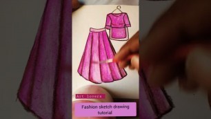 'fashion sketch #artlover #beginnersartvideo #sketch&design #designing #artist #shorts'