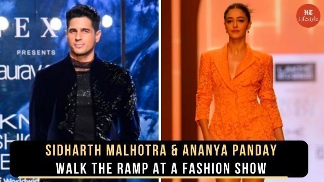 'Sidharth Malhotra & Ananya Panday walk the ramp at a fashion show | Bollywood Update'