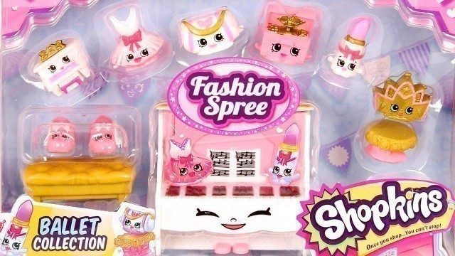 'Shopkins Season 3 Playset Ballet Collection Fashion Spree Exclusive Piano  Toy Unboxing'