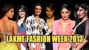 'Lakme Fashion Week 2013 | Top Bollywood Actresses Ramp Walk | Bollywood Showstoppers'