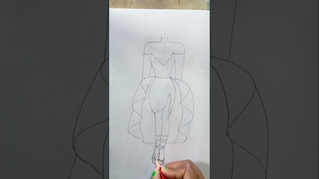 'How to draw a fashion design ll Easy drawing ll #shorts #pencildrawing #art #drawing #fashion'