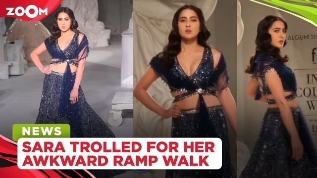 'Sara Ali Khan brutally TROLLED for her weird ramp walk at a fashion show'