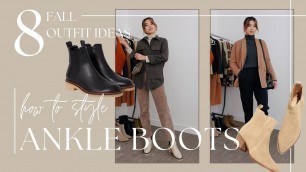 'HOW TO STYLE ANKLE BOOTS FOR FALL | 8 Cute & Casual Fall Outfit Ideas - by CHLOE WEN'