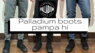 'Palladium boots pampa hi black on feet | How to style'