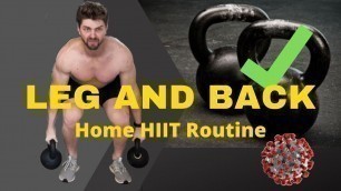 'Legs and Back Home Workout - No equipment necessary'