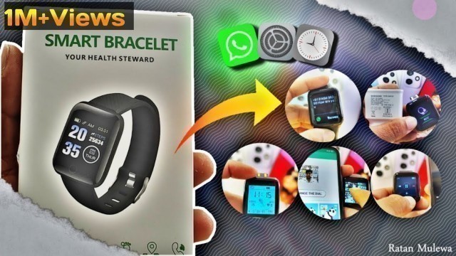 'smart bracelet watch complete solution| How to use app , time , wallpaper,music whatsapp'