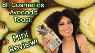 'Bh Cosmetics Avocado Toast Mini Review!'