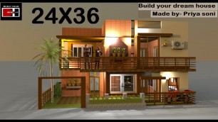 '24 X 36 home design made by priya soni on build your dream house'