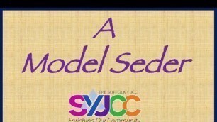 'SYJCC Passover - A Model Seder for Kids'