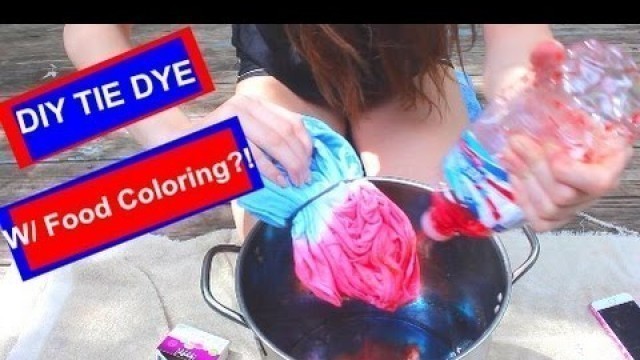 'DIY: TIE DYE WITH FOOD COLORING!'