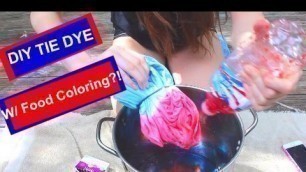 'DIY: TIE DYE WITH FOOD COLORING!'