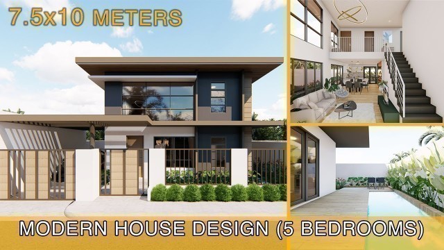 'Modern House Design Idea (7.5x10 meters)'