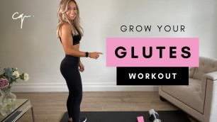 '20 MIN GLUTE WORKOUT | Grow Your Glutes at Home with Band & Dumbbell'